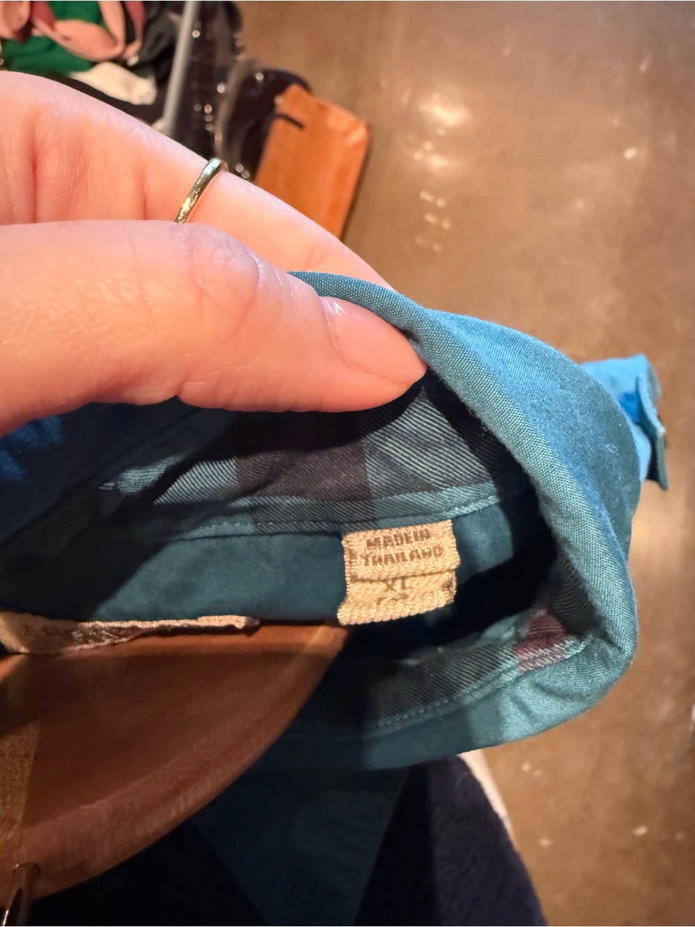Burberry Brit Teal Button-Down Shirt - Picture 9 of 9